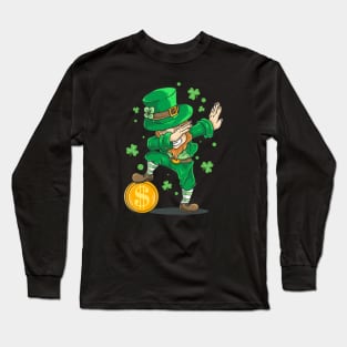 St Patricks Day Dabbing Long Sleeve T-Shirt